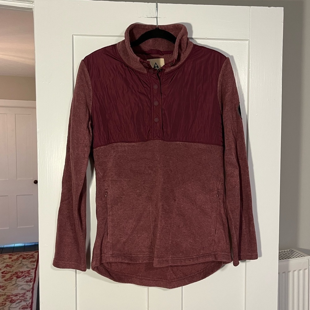 Ascend Women's Maroon Cowl Neck Sweater